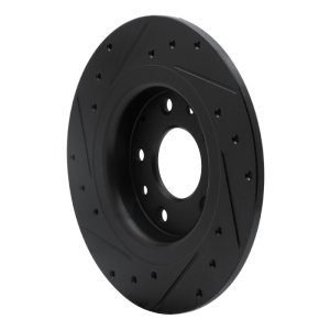 Mazda CX-3 Brake Rotor (1) - Rear Right - R1 Concepts - Drilled & Slotted - Black - `16-`18